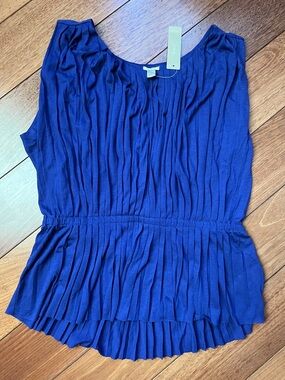 NWT J. Crew Pleated Sleeveless Top